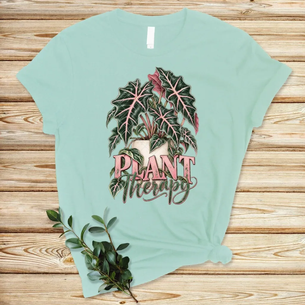 Plant Therapy Pink Alocasia Houseplant Graphic T-Shirt for Plant Lovers Plant Therapy Pink Alocasia Houseplant Graphic T-Shirt for Plant Lovers