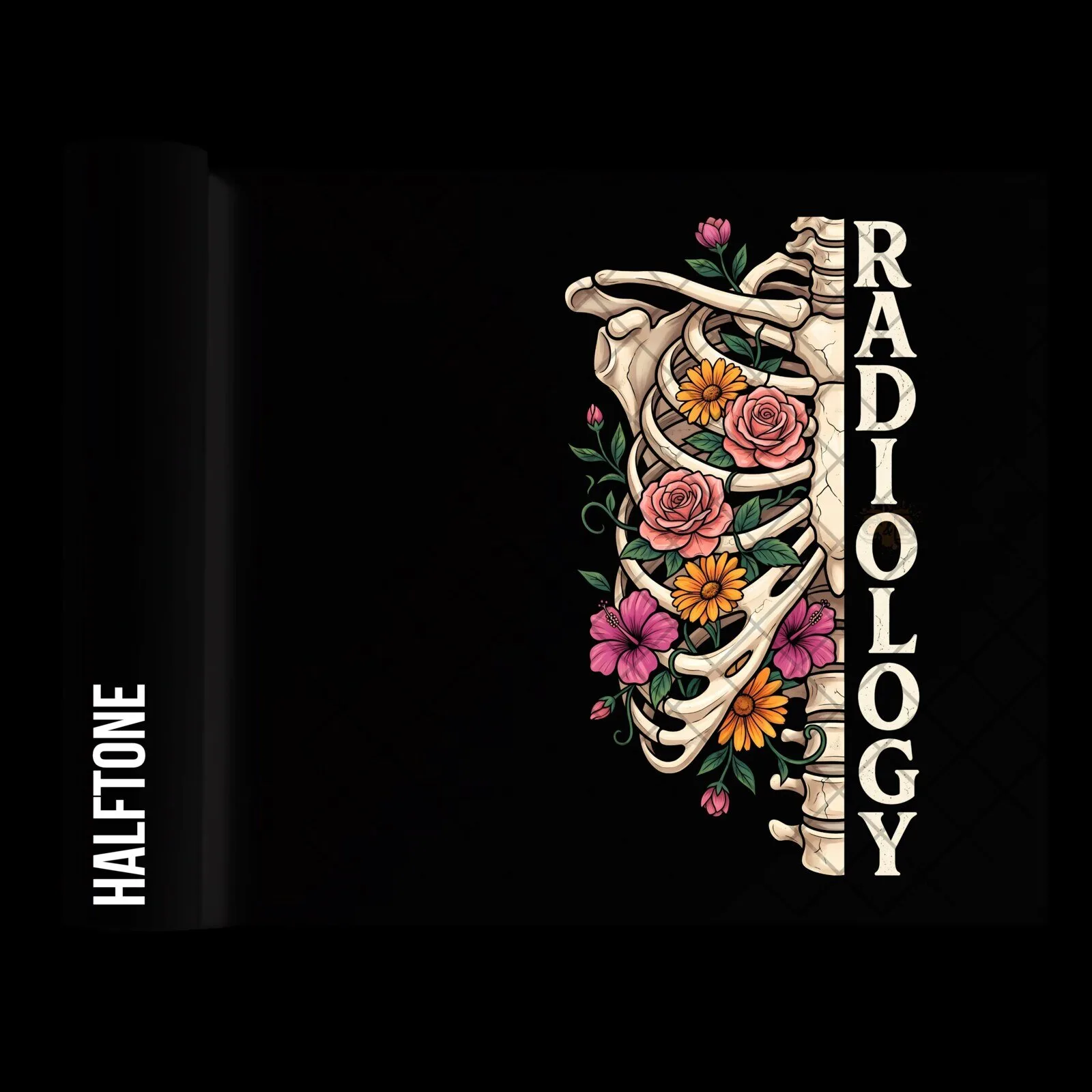 Radiology Floral Rib Cage X-Ray Technologist Yoga Mat
